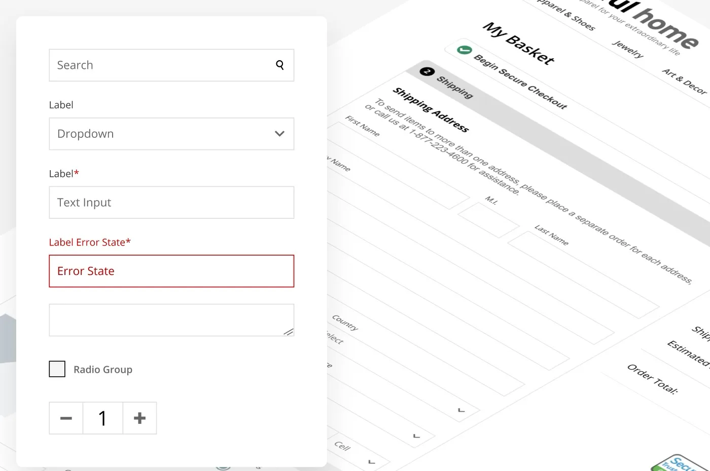Upgraded version of the design system and applied new styles.