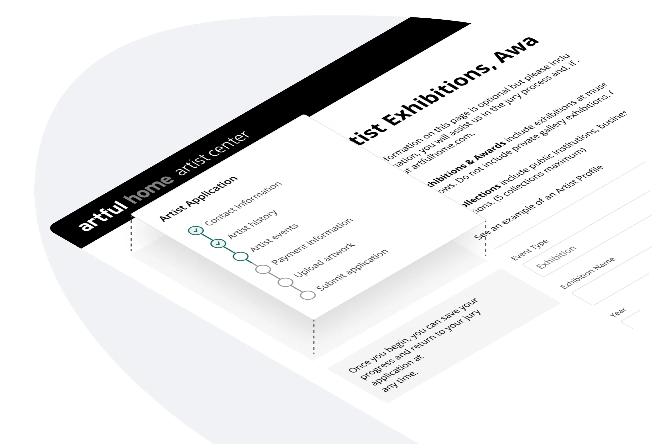 Apply for curated collections and track status.