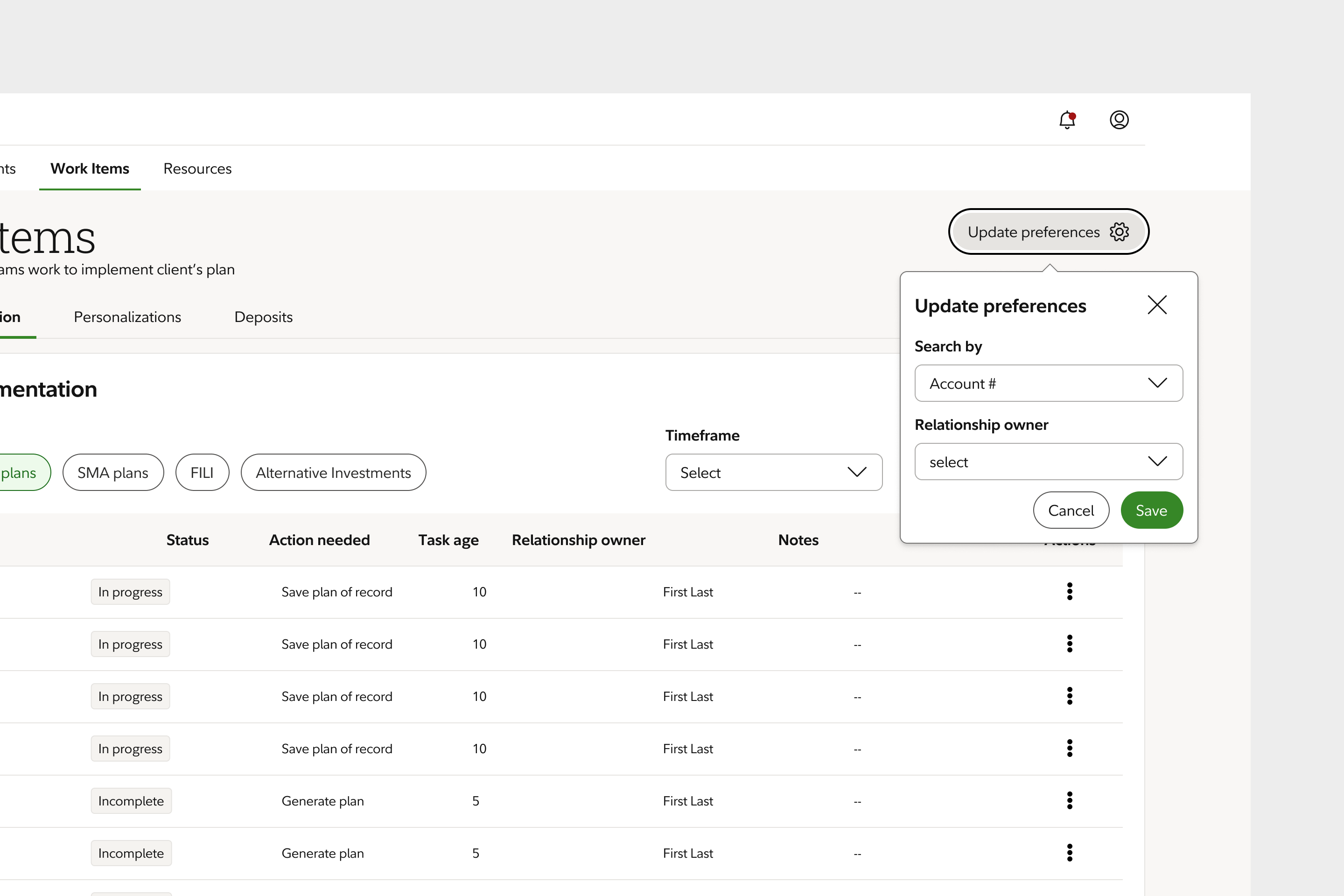 Implemented automated events for new or updated work items.