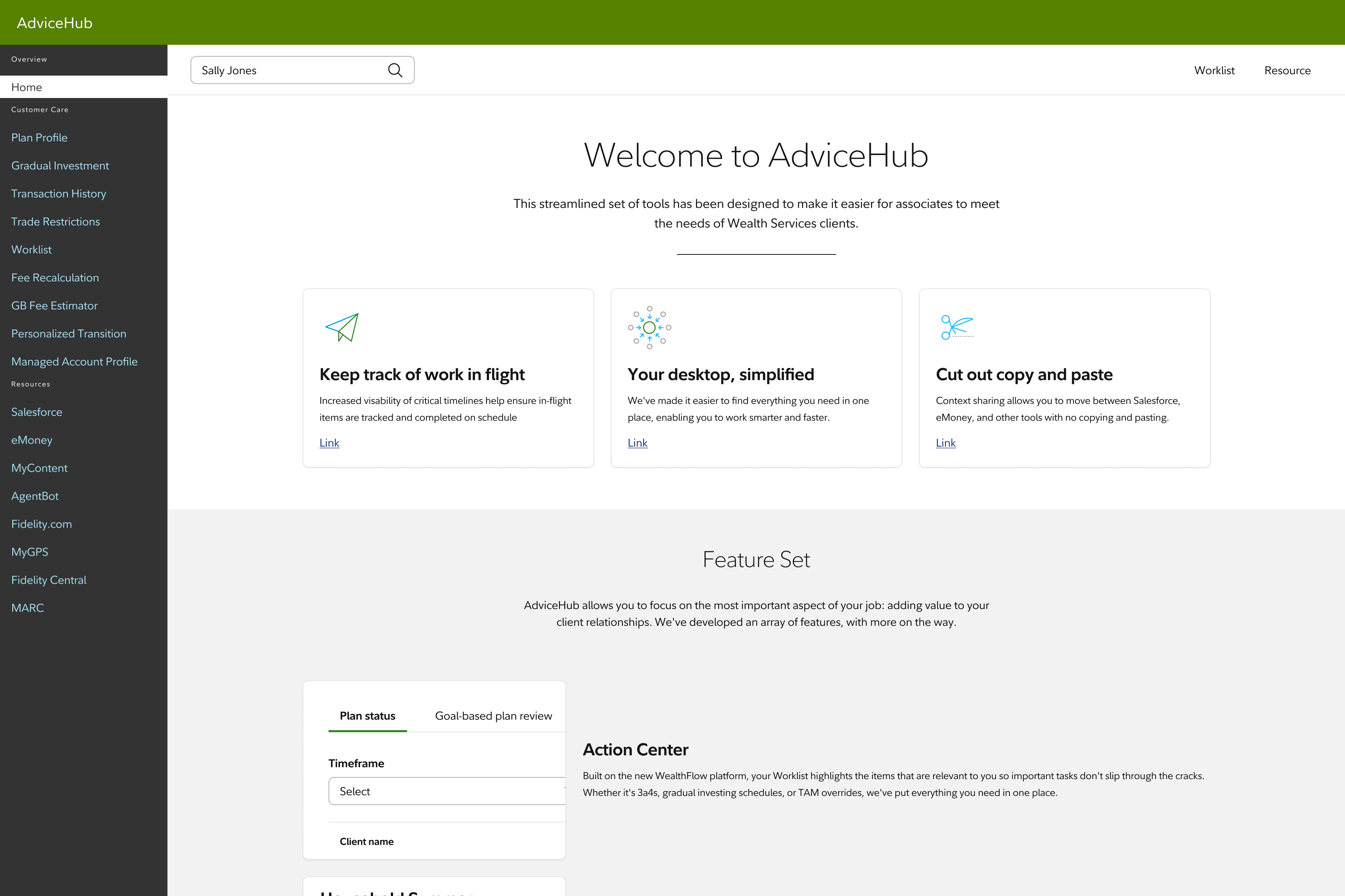 Initial homepage from MVP launch
